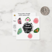 *~* Hart Chakra Elixir AP64 Stenen Notitiekaartje (Voorkant / Achterkant in situ)