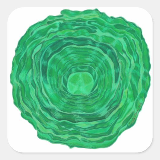 Hart Chakra Healing Art - #3 Vierkante Sticker (Voorkant)