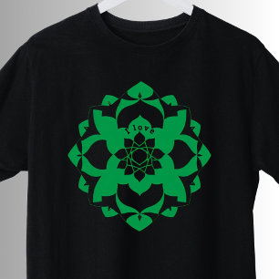 Hart Chakra Symbool Groene Anahata Yoga T-shirt