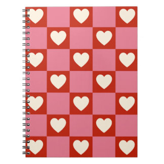 Hart Checker Patroon Notitieboek