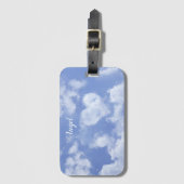 Hart Cloud Sky Leuk Leuk Leuk Modern Blauw Custom  Bagagelabel (Voorkant (verticaal))