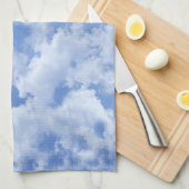 Hart Cloud Sky Leuk Leuk Leuk Modern Blauw Custom  Theedoek (Quarter Fold)