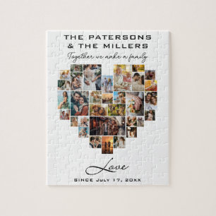Hart Collage Foto's Familie Jubileum Verzameling Legpuzzel
