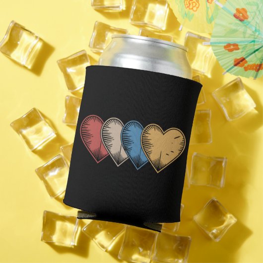 hart Cool Retro Valentijnsdag Cadeaus Blikjeskoeler (Insitu Zomer)