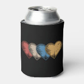 hart Cool Retro Valentijnsdag Cadeaus Blikjeskoeler (Blikje Voorkant)