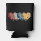 hart Cool Retro Valentijnsdag Cadeaus Blikjeskoeler (Voorkant)