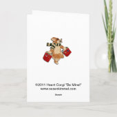 Hart Corgi "Wees de mijne!" Wenskaart Feestdagen Kaart (Achterkant)