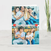 Hart Custom 2-foto Familie Sjabloon Vaderdag (Voorkant)