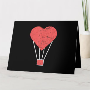 Hart Cute Heet Luchtballon Kaart
