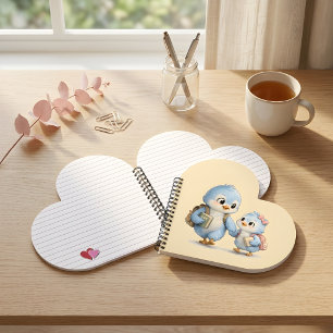 Hart Cute Kleine Vogel Broers en Zusters Notitiebo Notitieboek