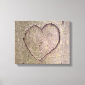 Hart dat in een boom is gekapt canvas afdruk (Voorkant)