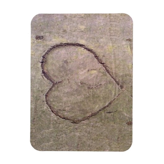 Hart dat in een boom is gekapt magneet (Verticaal)