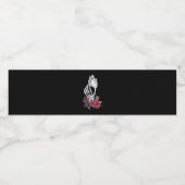 Hart De Hand Van Het Skelet Klassiek Waterfles Etiket (Enkel label)