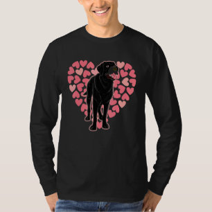 Hart Dier Pet Zwart Labrador Eigenaar Hond Zwart T-shirt