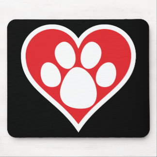 Hart Dog Paw (Donker) Muismat