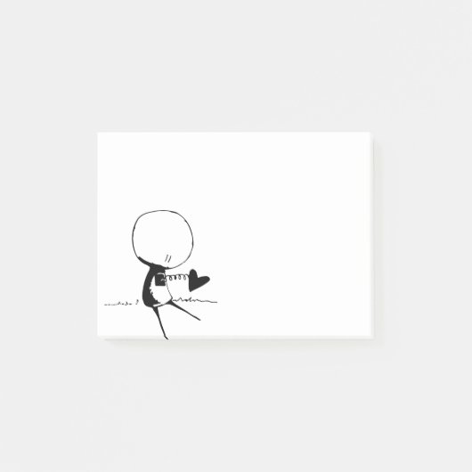 Hart Doodle Boy Post-it® Notes (Voorkant)
