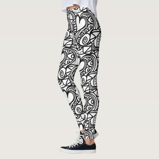 hart doodle leggings (Links)