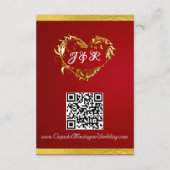 Hart & Duiven, QR-code - Crimson/Gold Informatiekaartje (Achterkant)