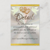 Hart & Duiven, QR Code - Wit/Goud Informatiekaartje (Voorkant)