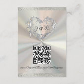 Hart & Duiven, QR Code - Wit/Zilver Informatiekaartje (Achterkant)