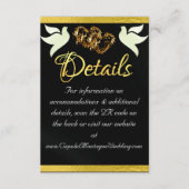 Hart & Duiven, QR Code - Zwart/Goud Informatiekaartje (Voorkant)