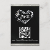 Hart & Duiven, QR Code - Zwart/Zilver Informatiekaartje (Achterkant)