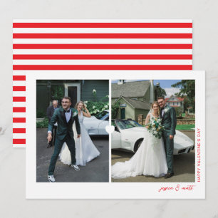 Hart Duo Witte Valentijnsdag Fotocard Feestdagenkaart