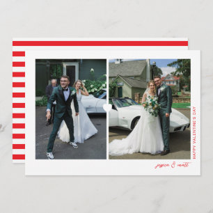 Hart Duo Witte Valentijnsdag Fotokaart Feestdagenkaart