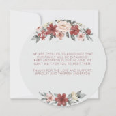 Hart Echografie Foto Zwangerschaps Aankondiging Ka (Achterkant)