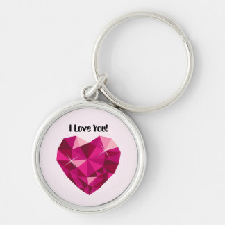 Hart edelsteen Ik hou van jou Sleutelhanger