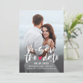 Hart EDITABLE KLOR laden de datumkaart terug Save The Date (Staand voorkant)