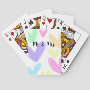 Hart eenvoudige minimale tekst stijl bruiloft Mijn Pokerkaarten