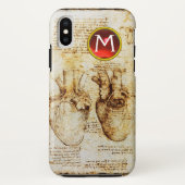 Hart en bloedvaten, perkamentmonogram Case-Mate iPhone case (Achterkant)
