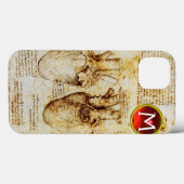 Hart en bloedvaten, perkamentmonogram Case-Mate iPhone case (Achterkant (horizontaal))