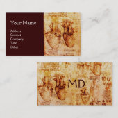 Hart en bloedvaten, radioloog monogram visitekaartje (Voorkant / Achterkant)