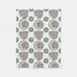 Hart en bloemen doodle art deken. fleece deken
