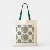 Hart en bloemen doodle art design tote bag (Achterkant)