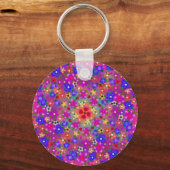 Hart en bloemen Twee Design Boho Beauful Sleutelhanger (Achterkant)