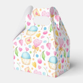 Hart- en Cupcakes Waterverf Pattern Birthday Bedankdoosjes (Achterkant)
