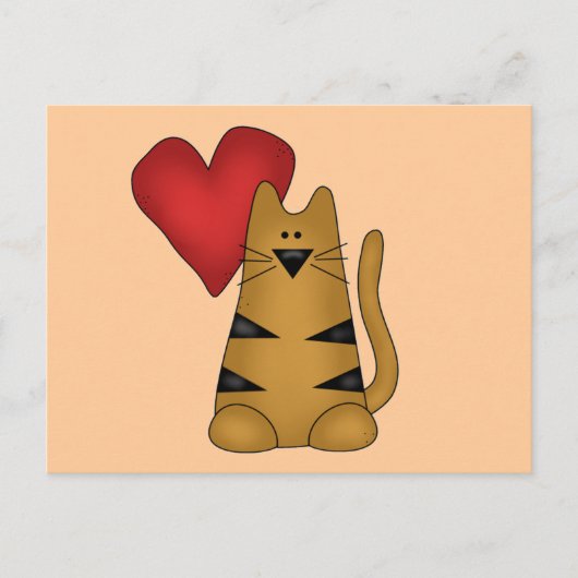 Hart en de de Gestreepte T-shirts en Giften van de Briefkaart (Voorkant)