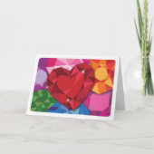 Hart en Edelstenen Blank Kaart (Voorkant)