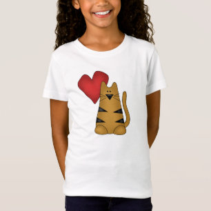 Hart en Gestreepte Kat Tshirts en Geschenken