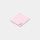 Hart en griep met Daisy op lichtroze Post-it® Notes (Schuin)