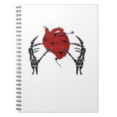 Hart en handen - Skelet Hart Handen Notitieboek (Voorkant)