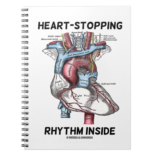Hart- en hartritme in anatomisch hart notitieboek (Voorkant)
