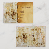 Hart en het parketmonogram voor bloedvaten visitekaartje (Voorkant / Achterkant)