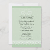 Hart en kant bruiloft uitnodigingen (Voorkant)