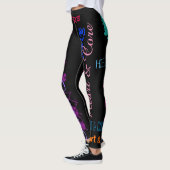 Hart en kern die 10 letters Leggings herhalen (Links)