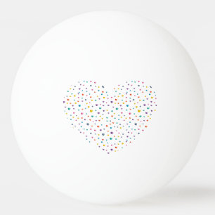 Hart en kleine harten - tafeltennistafel pingpongballen