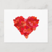 Hart en liefde symbool in rood briefkaart (Voorkant)